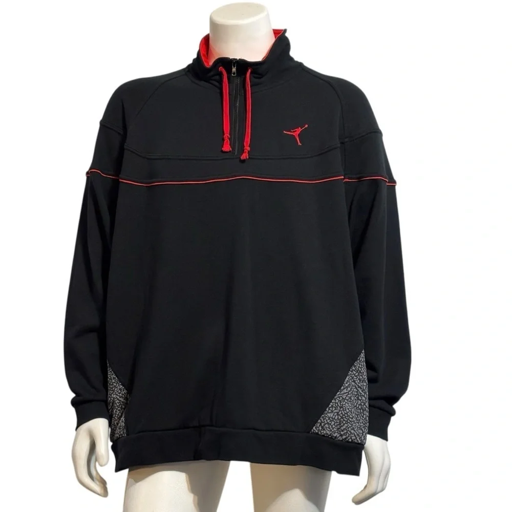Air Jordan MICHAEL JORDAN No. 23 CHICAGO BULLS Embroidered (3XL) Sweatshirt BLK